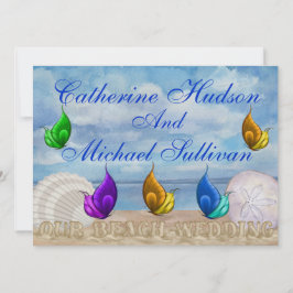 ビーチ結婚式- SRF 招待状