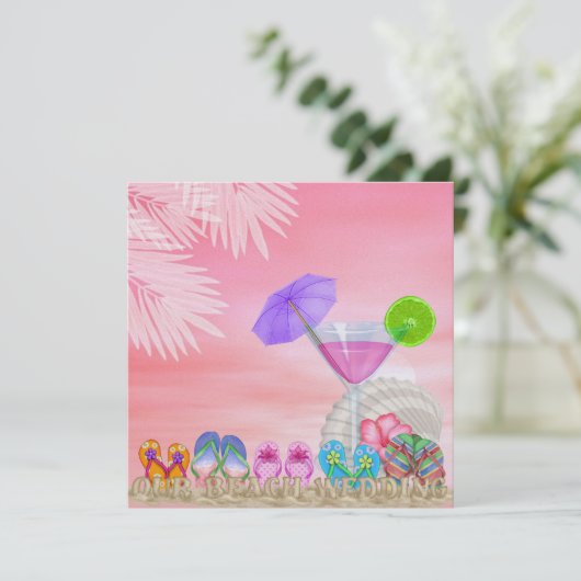 ビーチ結婚式- SRF 招待状 (スタンド正面)