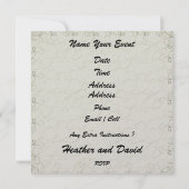 ビーチ結婚式- SRF 招待状 (裏面)