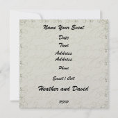 ビーチ結婚式- SRF 招待状 (裏面)