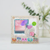 ビーチ結婚式- SRF 招待状 (スタンド正面)