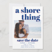 ビーチ結婚式A Shore Thing Photo Save the Date セーブザデート (正面)