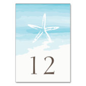 ビーチ結婚式ICテーブルカード テーブルナンバー (裏面)