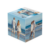 ビーチ結婚式Keepsake Photo Cube フォトキューブ (裏面アングル)