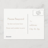 ビーチ結婚式RSVPカード インビテーションポストカード (裏面)
