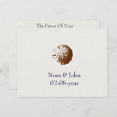 ビーチ結婚式rsvpカード インビテーションポストカード (正面/裏面)