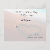 ビーチ結婚式rsvpカード インビテーションポストカード (裏面)