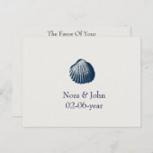 ビーチ結婚式rsvpカード インビテーションポストカード (正面/裏面)