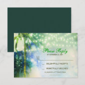 ビーチ結婚式RSVPカード 出欠カード (正面/裏面)