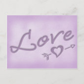 ビーチ結婚式RSVPカード（紫） インビテーションポストカード (裏面)