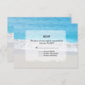 ビーチ結婚式RSVPビーチ1 出欠カード (正面/裏面)
