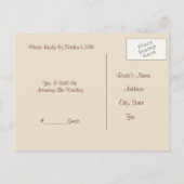ビーチ結婚式RSVP インビテーションポストカード (裏面)