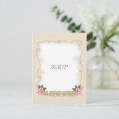 ビーチ結婚式RSVP インビテーションポストカード (スタンド正面)