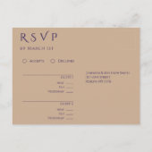 ビーチ結婚式RSVP – サンドハート ポストカード (裏面)