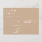 ビーチ結婚式RSVP – サンドハート ポストカード (裏面)