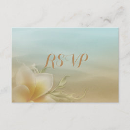 ビーチ結婚式RSVP 出欠カード