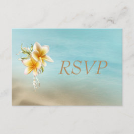 ビーチ結婚式RSVP 出欠カード
