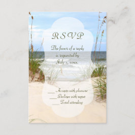 ビーチ結婚式RSVP 出欠カード