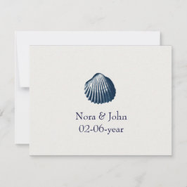 ビーチ結婚式RSVP 出欠カード