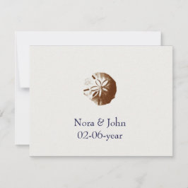 ビーチ結婚式RSVP 出欠カード