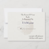 ビーチ結婚式RSVP 出欠カード (裏面)