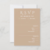 ビーチ結婚式RSVP-Mealオプション 出欠カード (裏面)