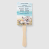 ビーチ結婚披露宴でのボトル船便メッセージ ハンドファン (裏面)