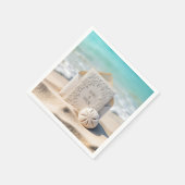 ビーチ結婚・ドル付きステーショナリー スタンダードカクテルナプキン (角)