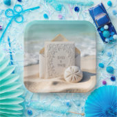 ビーチ結婚・ドル付きステーショナリー ペーパープレート (パーティー)