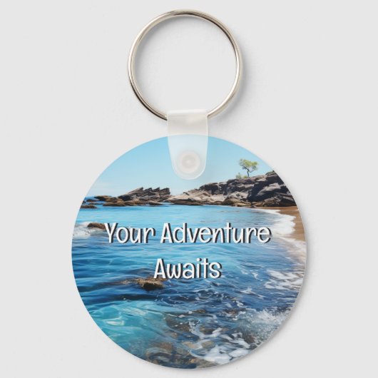 ビーチ絵を描コーブの冒険が始まる キーホルダー (裏面)