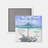 ビーチ絵画の マグネット (正面/裏面)