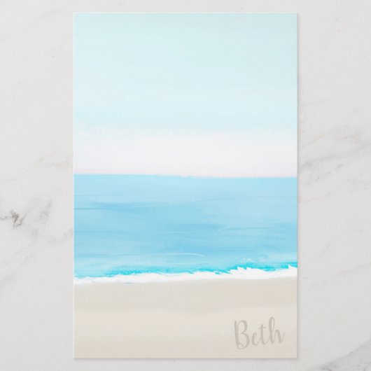 ビーチ絵画の 便箋 (正面)