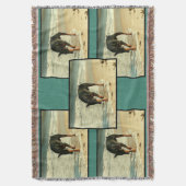 ビーチ絵画像 スローブランケット (正面縦)