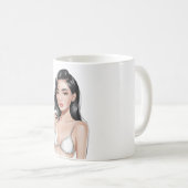 ビーチ美しいマグ コーヒーマグカップ (正面右)