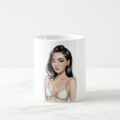 ビーチ美しいマグ コーヒーマグカップ (中央)