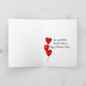 ビーチ美しいユーモア来ハイザーバレンタイン カード (内部)