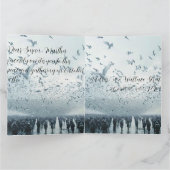 ビーチ群集の平和ドーム写真 カード (内部)