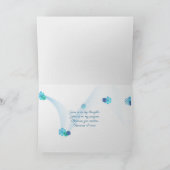 ビーチ考える水のカラーアート上の子供 カード (内部)