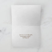 ビーチ考える砂の岩の上の希望の言葉 カード (内部)