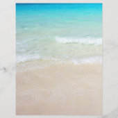 ビーチ背景両面空白の結婚紙 (裏面)