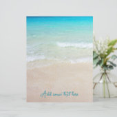 ビーチ背景両面空白の結婚紙 (スタンド正面)