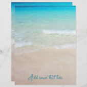 ビーチ背景両面空白の結婚紙 (正面/裏面)