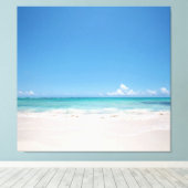 ビーチ背景 キャンバスプリント (インサイチュ (ウッドフロア))