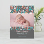 ビーチ自動生まれたばかりのベビーフォト誕生 案内状 (スタンド正面)