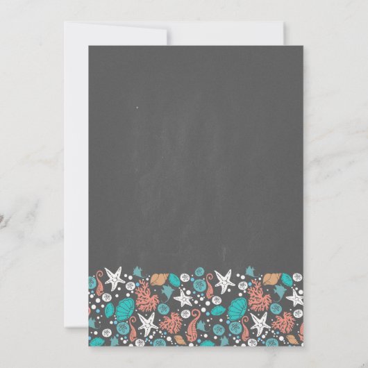 ビーチ自動生まれたばかりのベビーフォト誕生 案内状 (裏面)