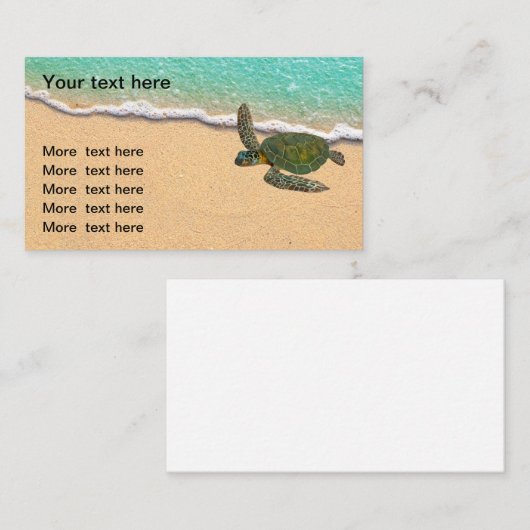 ビーチ自然コースタルテーマ不動産仲介業者 名刺 (正面/裏面)