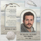 ビーチ自然フォト悔やみや弔慰サンキューカード サンキューカード