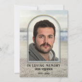 ビーチ自然フォト悔やみや弔慰サンキューカード サンキューカード (正面)