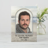 ビーチ自然フォト悔やみや弔慰サンキューカード サンキューカード (スタンド正面)