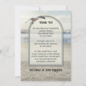 ビーチ自然フォト悔やみや弔慰サンキューカード サンキューカード (裏面)